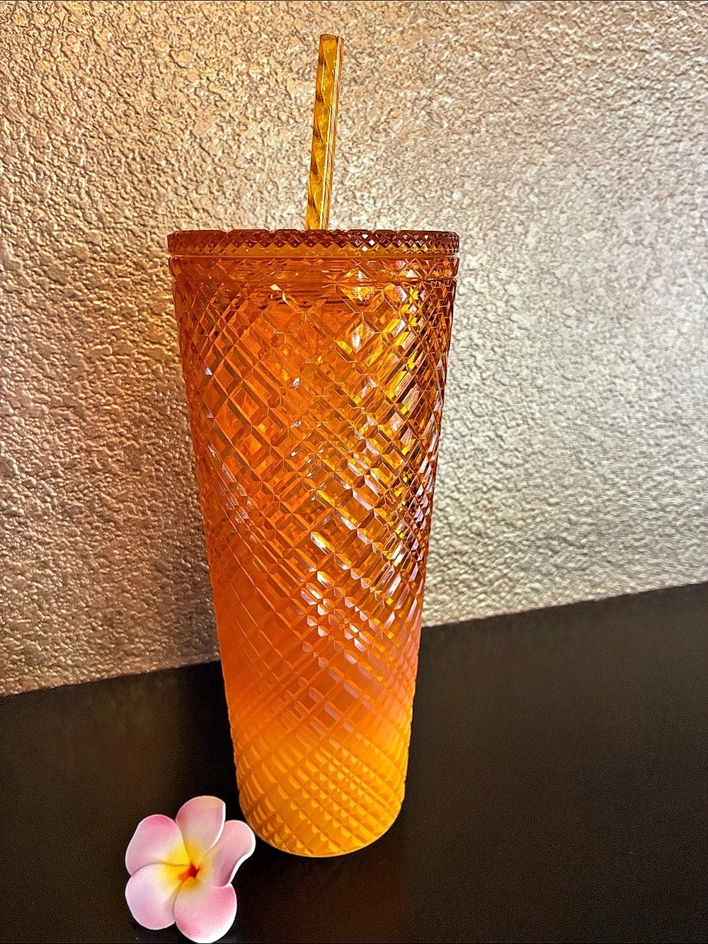 Starbucks Orange Ombré Diamond Studded Venti 24oz Cold Cup Tumbler 🎃